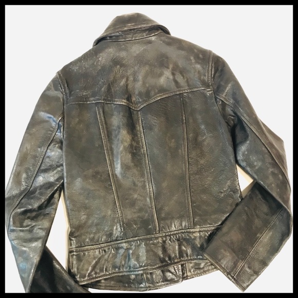 ALL SAINTS Leather Motorcycle Jacket! - Picture 6 of 8